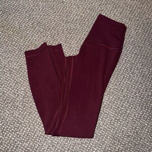 Lululemon 24” align leggings in burgundy